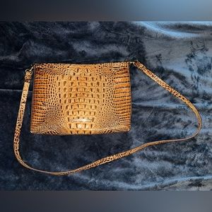 Brahmin lorelai toasted Melbourne leather crossbody purse